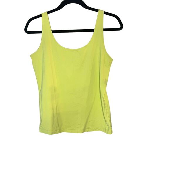 Chico's womens size 1 Medium/8 neon green adjustable tank top - Picture 1 of 5